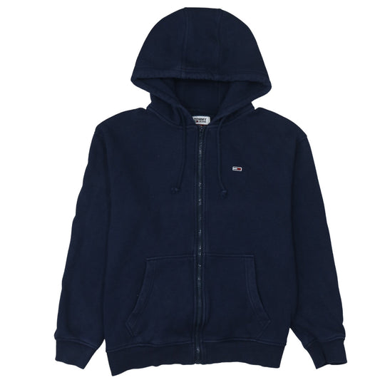 Tommy Jeans Men's Blue Full Zip Hoodie Size L Classic Logo