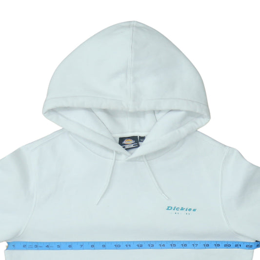 Dickies Men’s White Pullover Hoodie Medium Logo Graphic Fleece