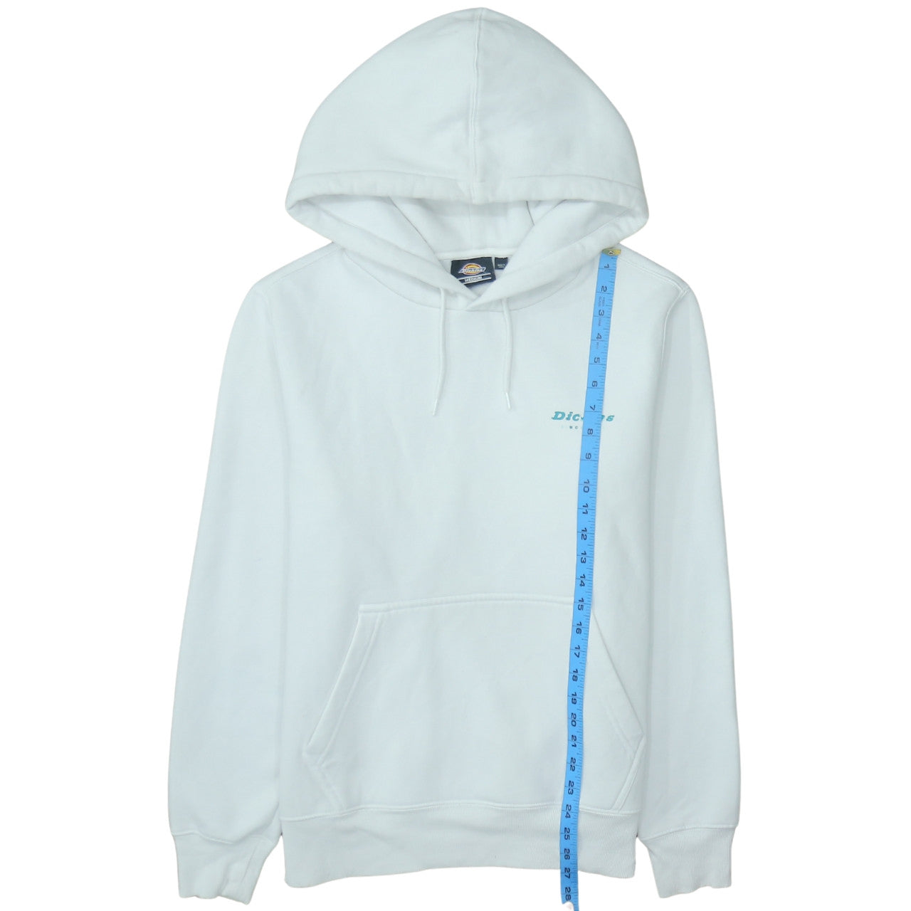 Dickies Men’s White Pullover Hoodie Medium Logo Graphic Fleece