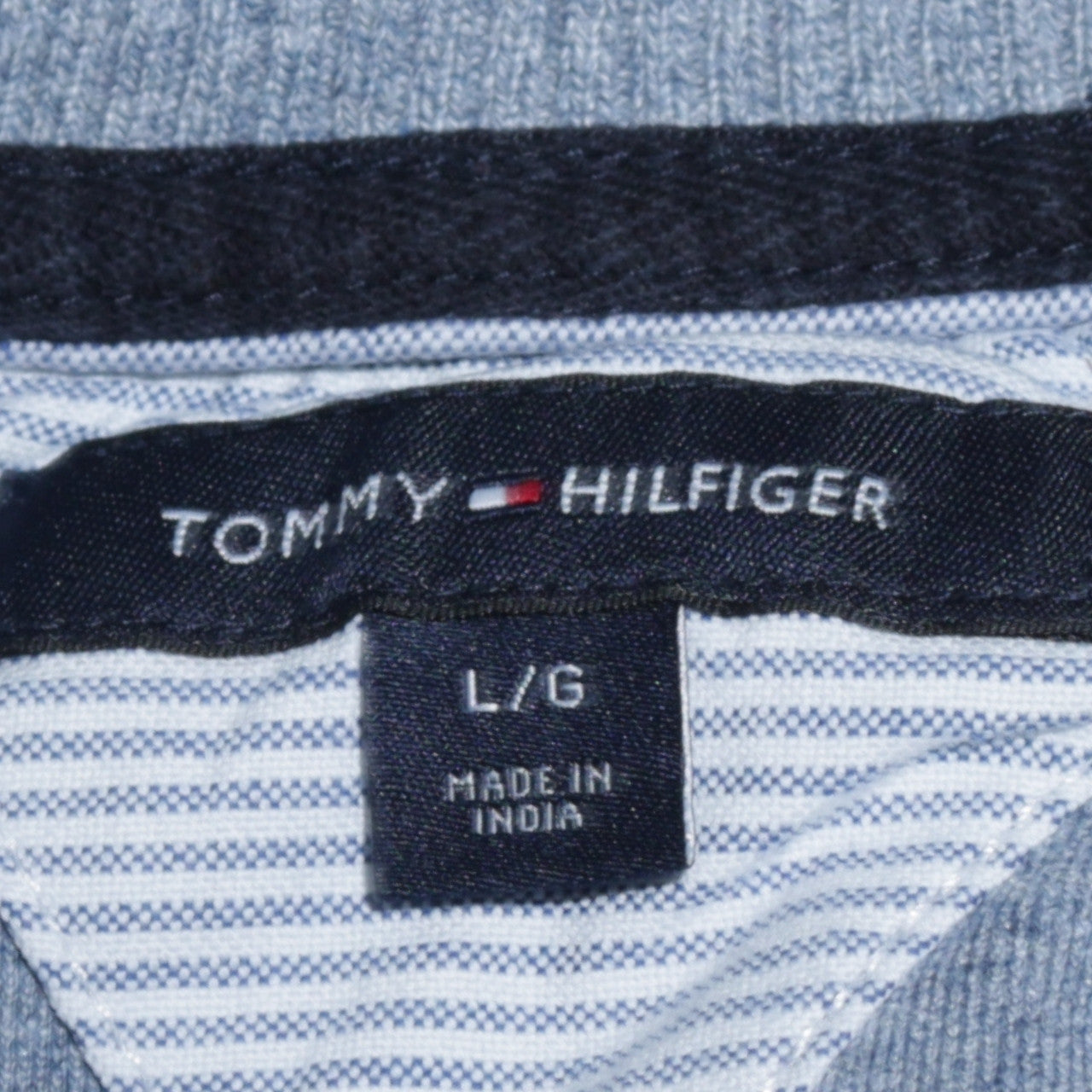 Tommy Hilfiger Mens Blue 1/4 Zip Mock Neck Sweatshirt Size L
