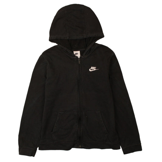 Nike Boys Black Full Zip Fleece Hoodie XL 158-170cm Sports Casual