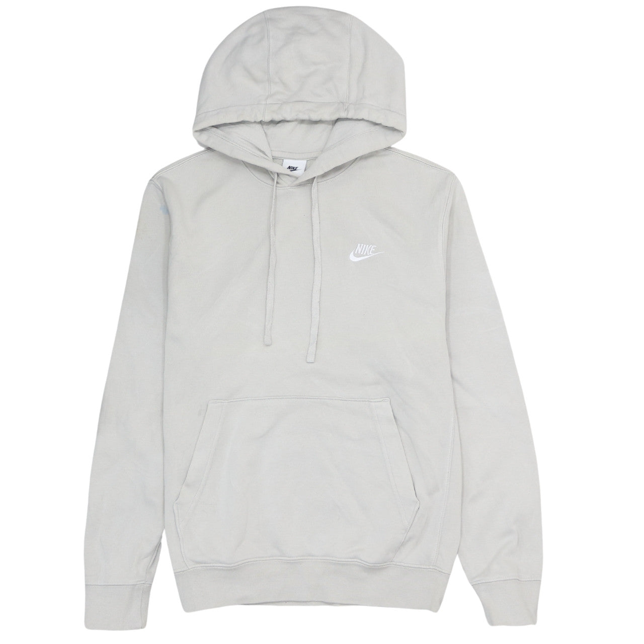 Nike Men's Beige Pullover Hoodie Small Regular Fit Fleece