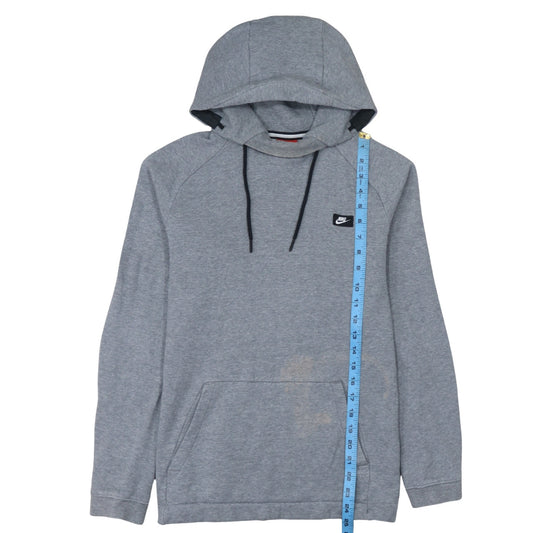 Nike Men's Grey Pullover Hoodie M Regular Fit Cotton Blend