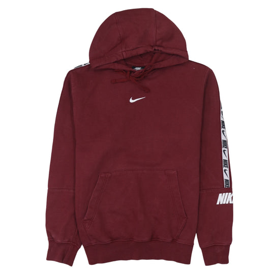 Nike Men's Red Pullover Hoodie L Logo Sportswear Fleece