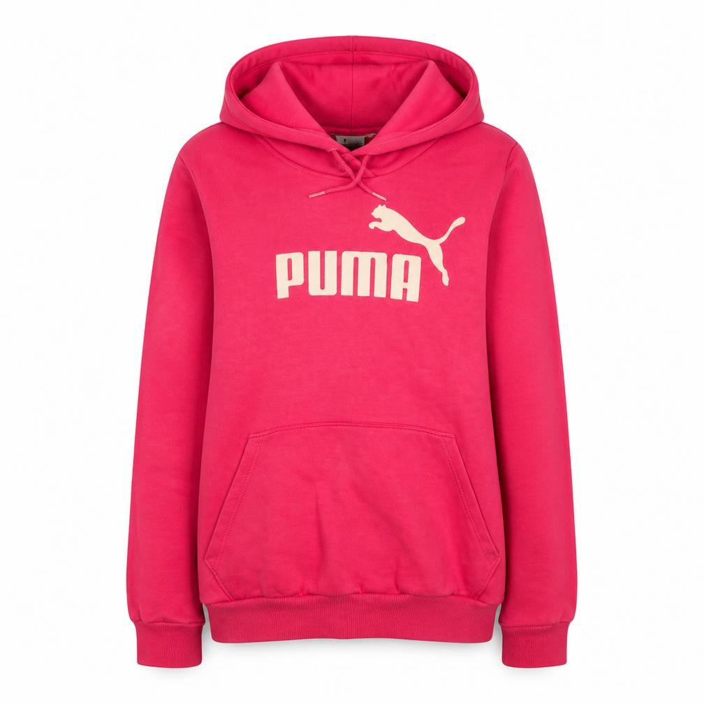 Puma Women's Pink Pullover Hoodie Size 10 Logo Cotton Blend Sweatshirt