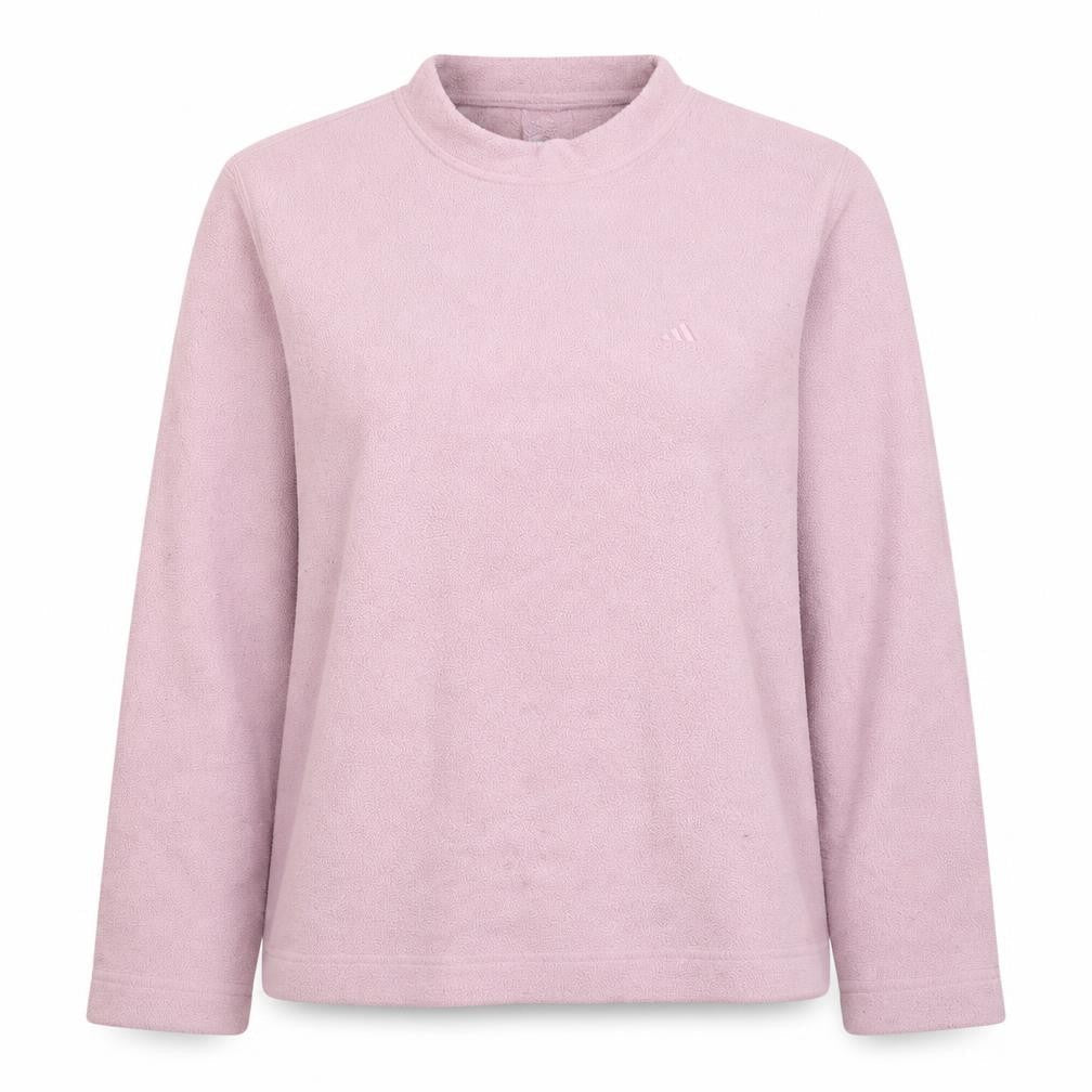 Adidas Women Pink Fleece Pullover Sweatshirt UK 16