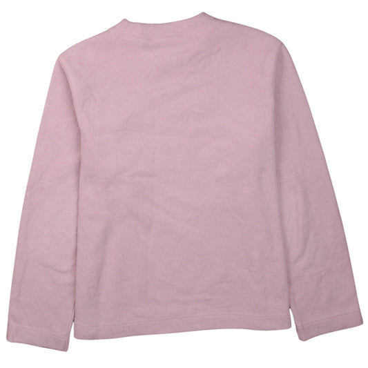 Adidas Women Pink Fleece Pullover Sweatshirt UK 16