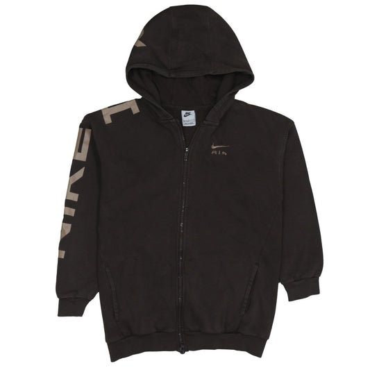 Nike Boys Black Full Zip Hoodie 146cm Fleece Lined Sportswear