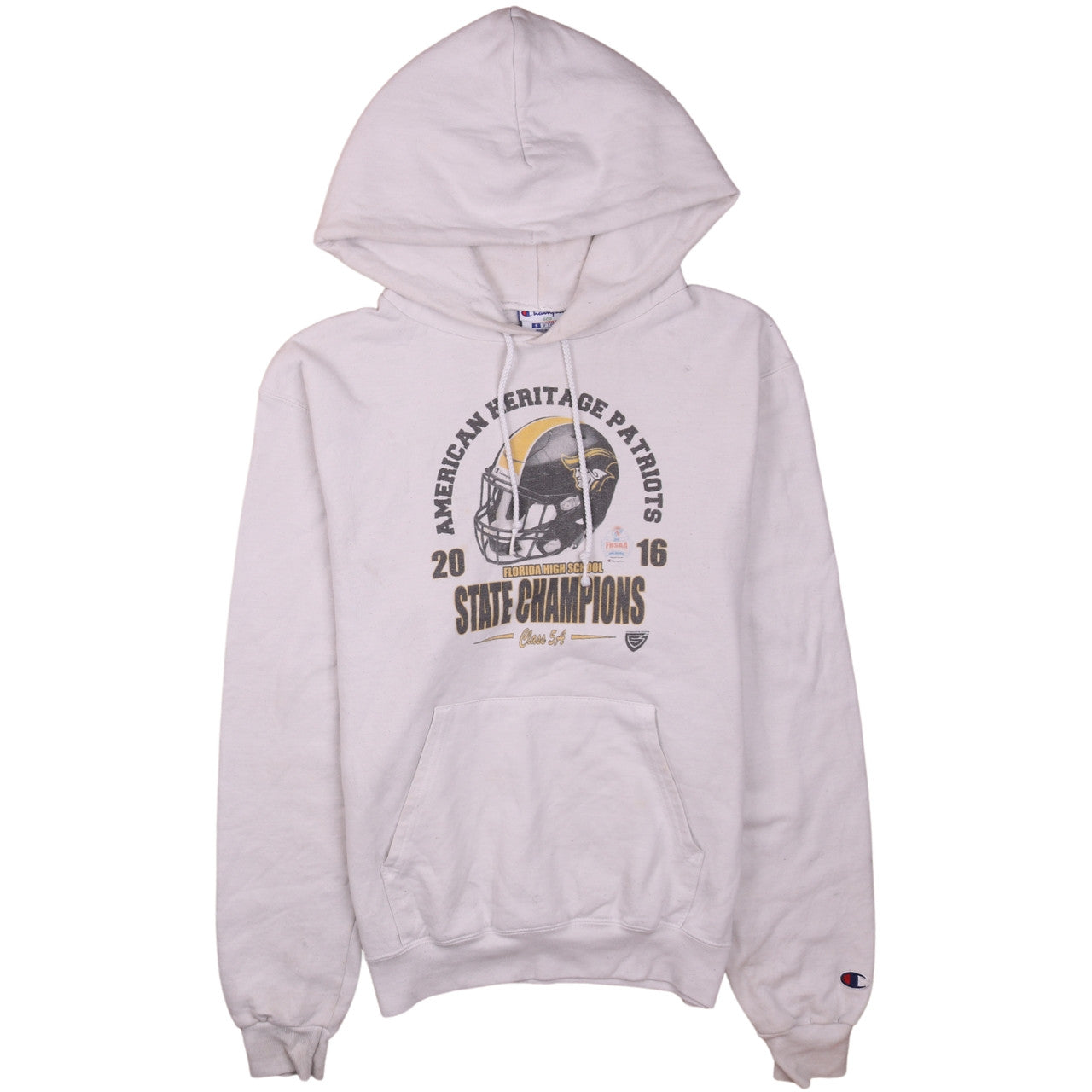 Champion Men's White Pullover Hoodie Small American Heritage Patriots 2016
