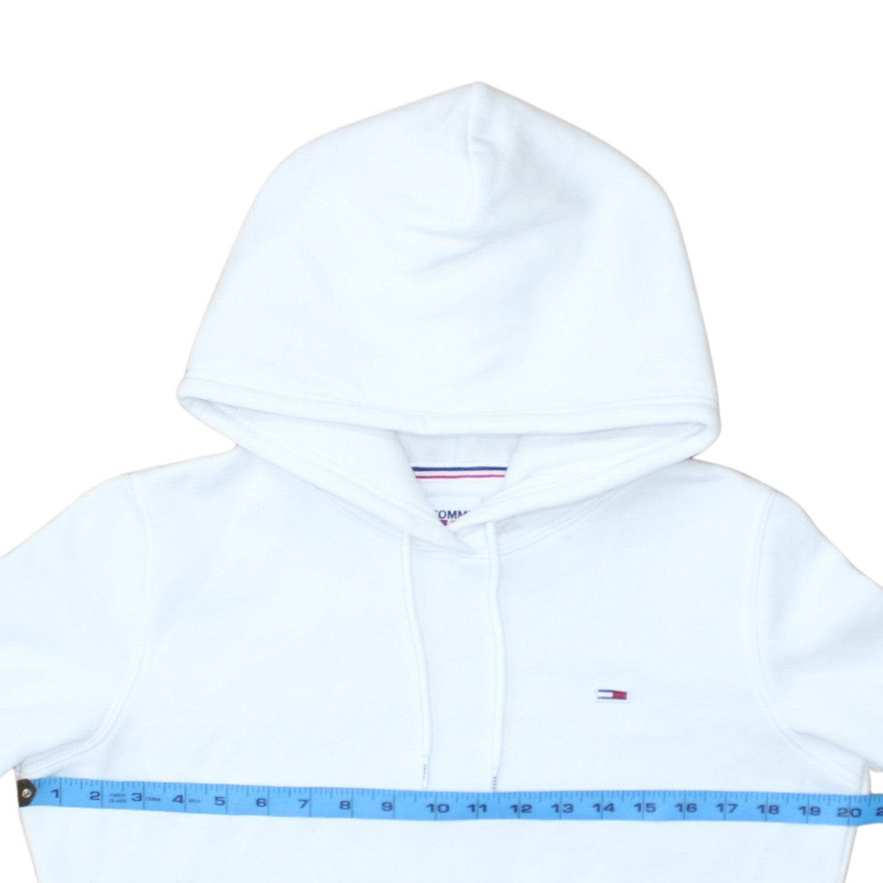 Tommy Jeans Women's White XS Pullover Hoodie Cotton Blend