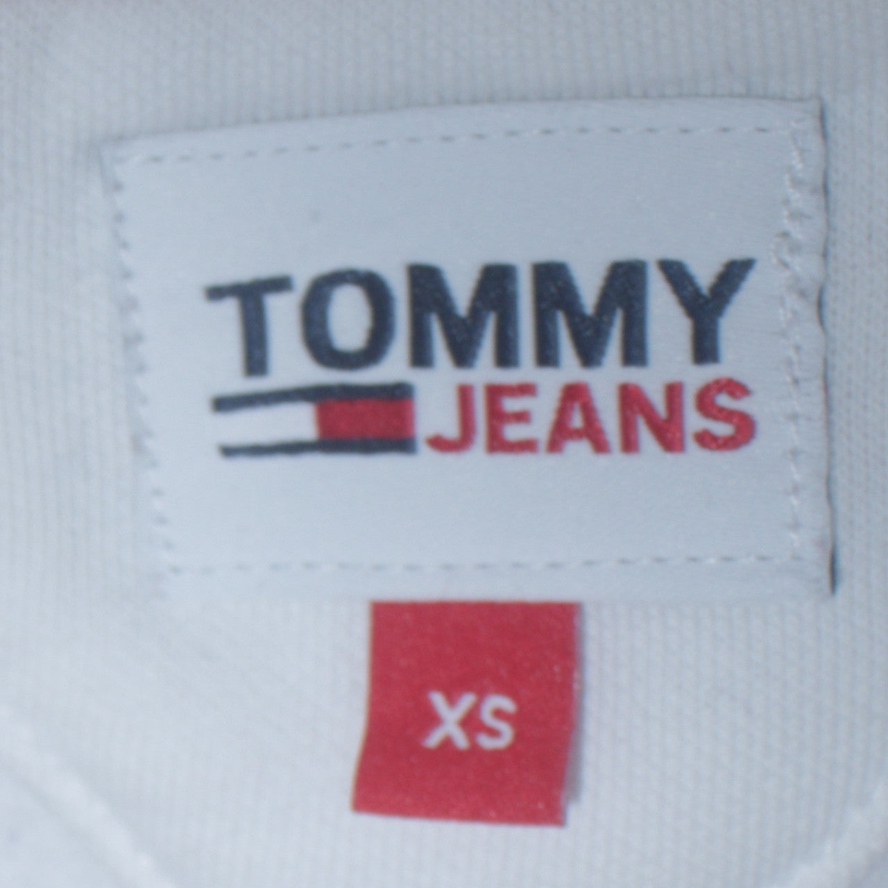 Tommy Jeans Women's White XS Pullover Hoodie Cotton Blend