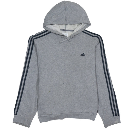 adidas Mens Grey Pullover Hoodie L Regular Fit Sportswear