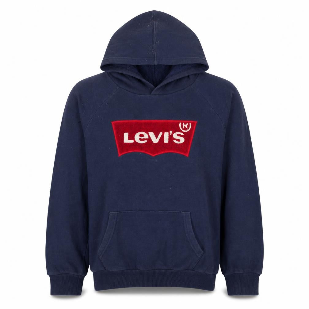 Levi's Boys Blue Pullover Hoodie 12-13 Years Logo Fleece Sweatshirt