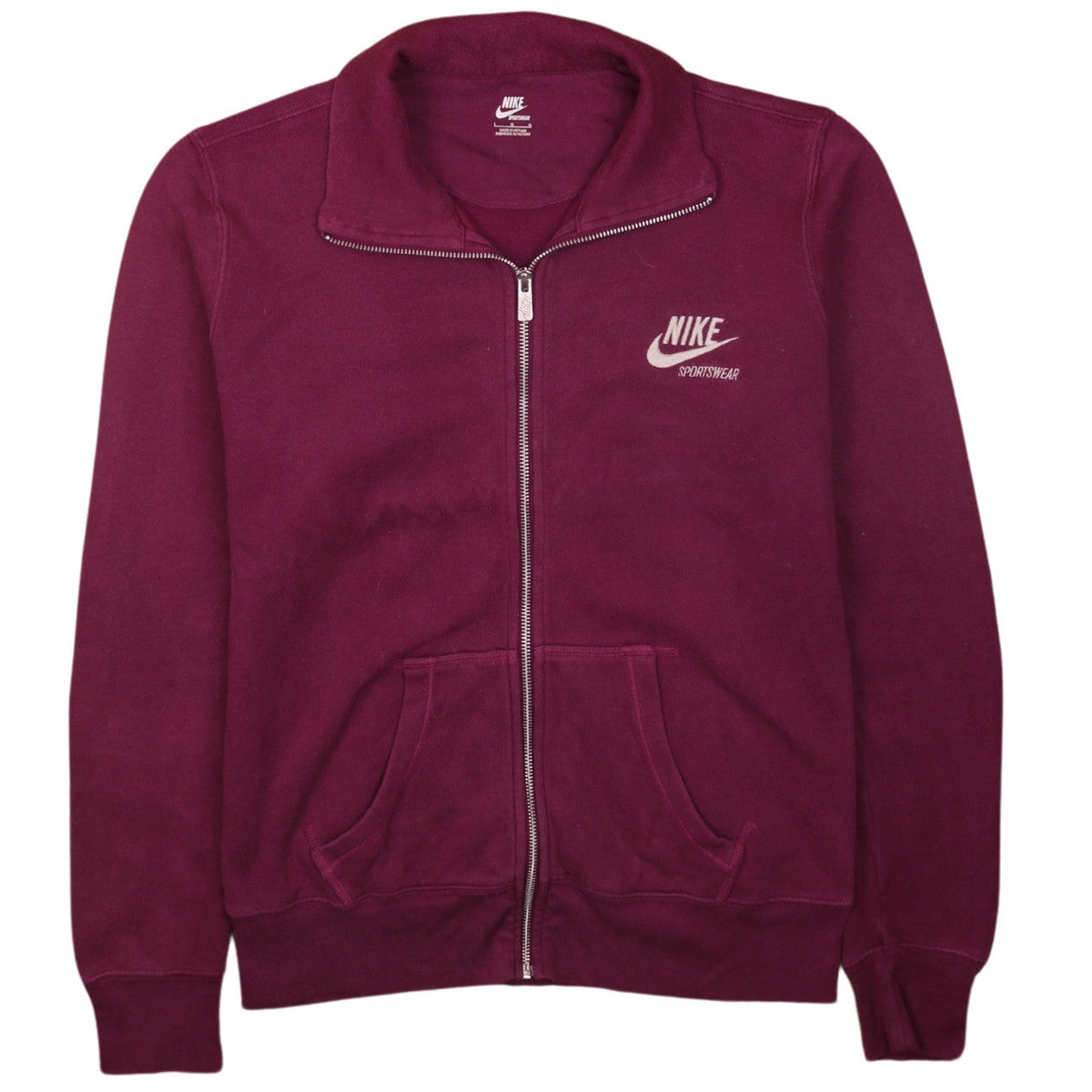 Nike Women's Purple Track Jacket L Full Zip Sportswear