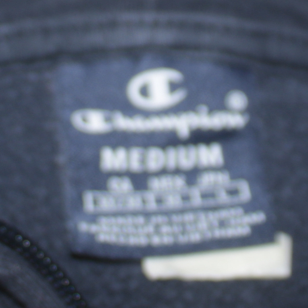 Champion Men's Blue 1/2 Zip Fleece Hoodie Medium