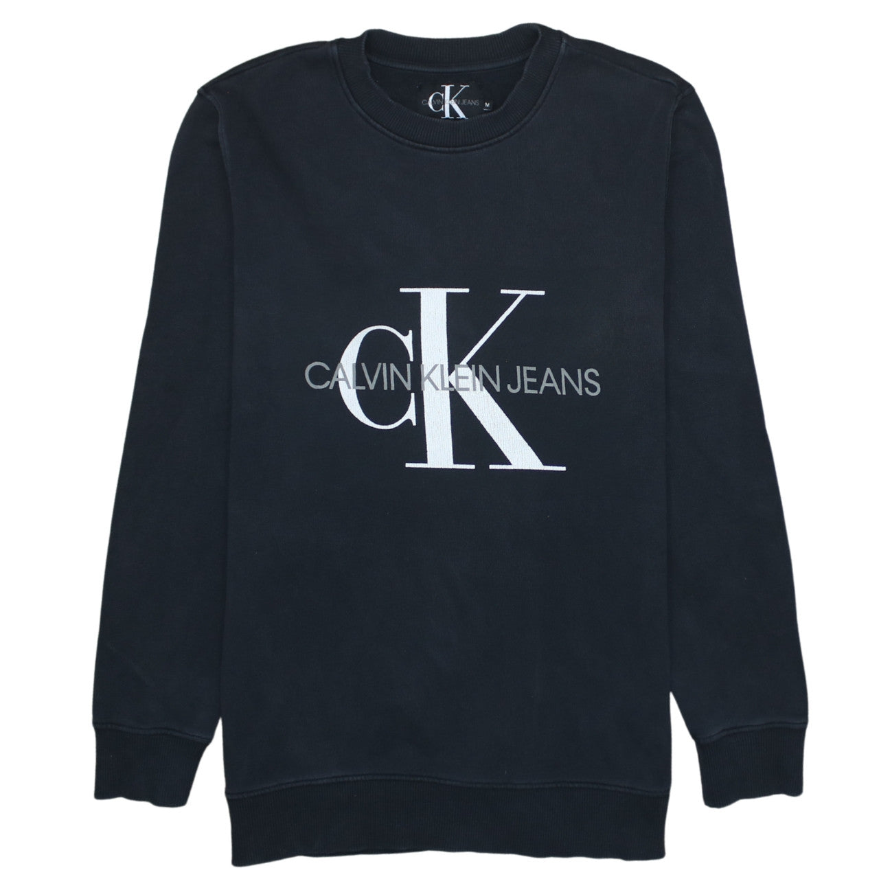 Calvin Klein Jeans Men's Black Logo Crew Neck Sweatshirt M