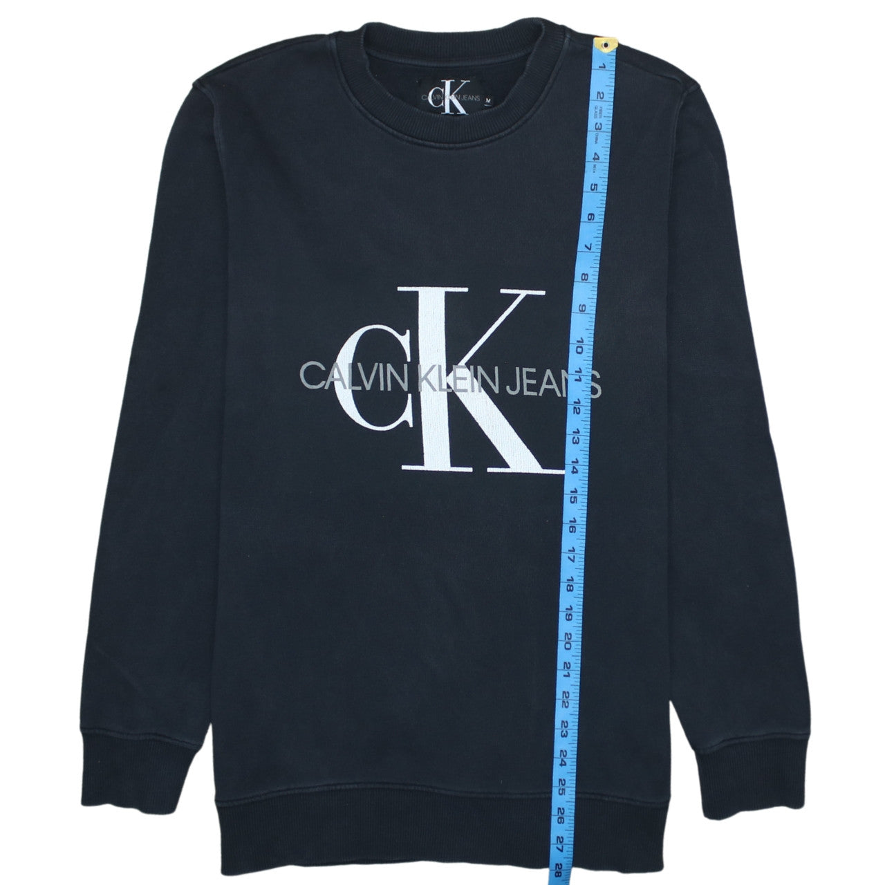 Calvin Klein Jeans Men's Black Logo Crew Neck Sweatshirt M