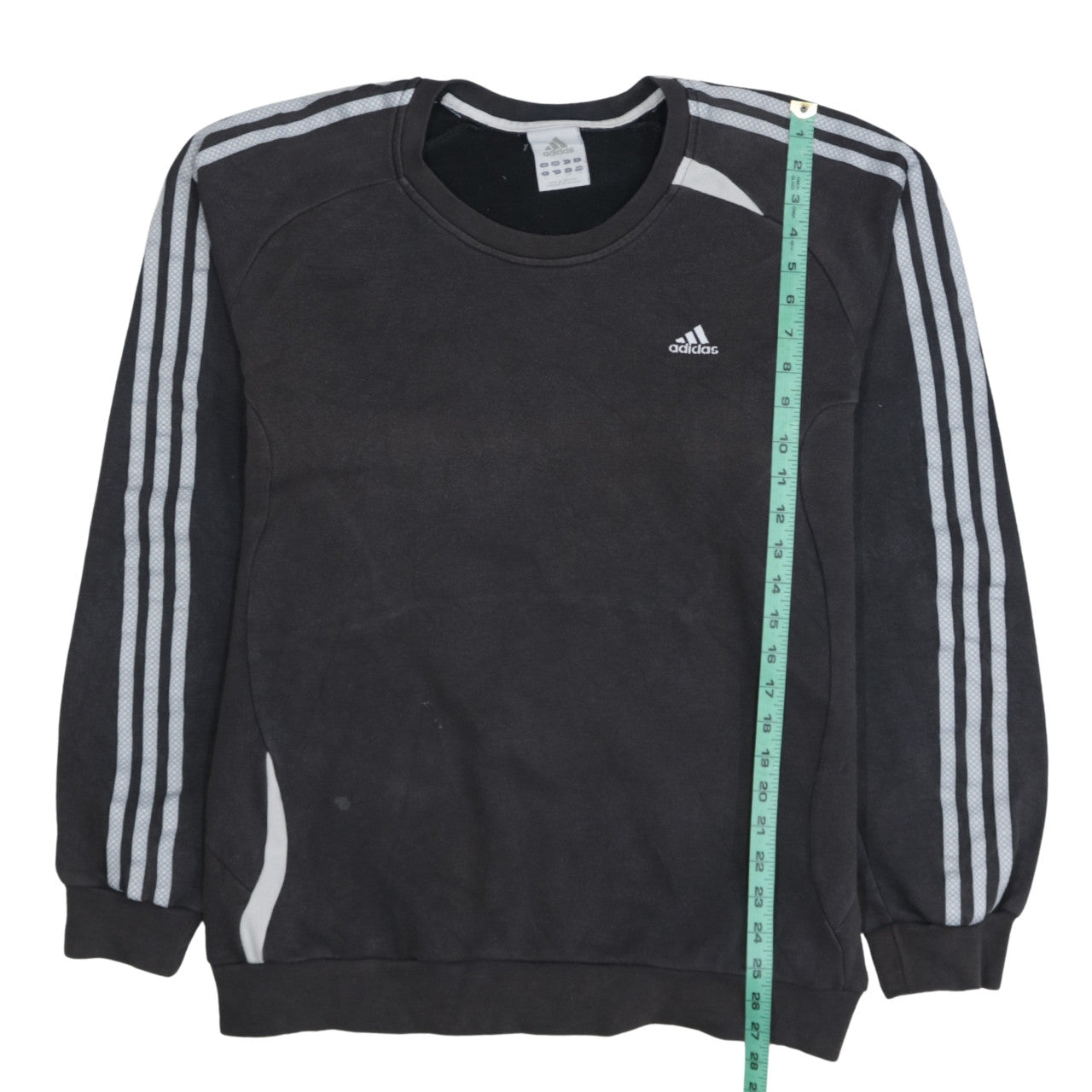 Adidas Mens Black Crew Neck Pullover Sweatshirt Size L