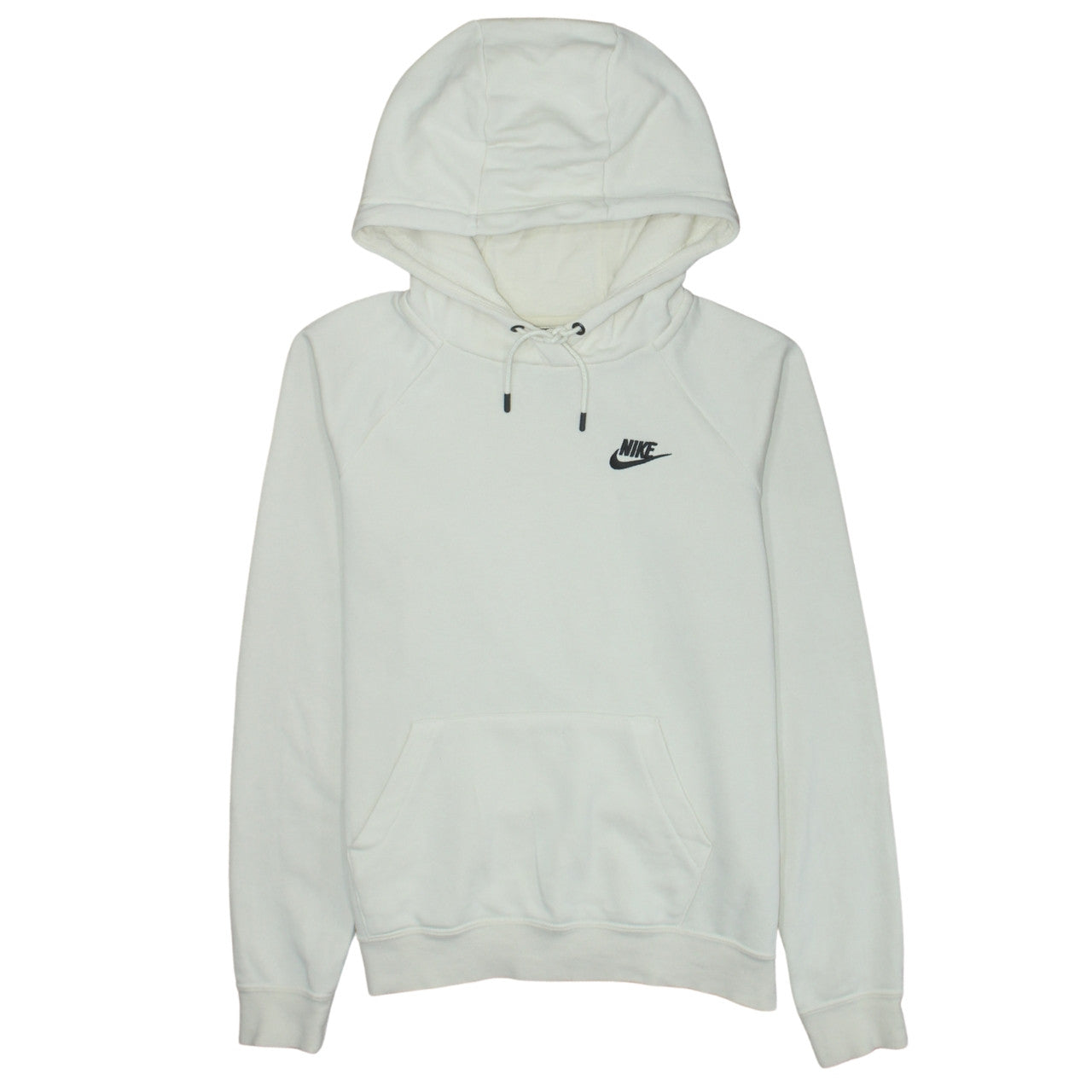 Nike Womens White XS Pullover Hoodie Lightweight Cotton Blend