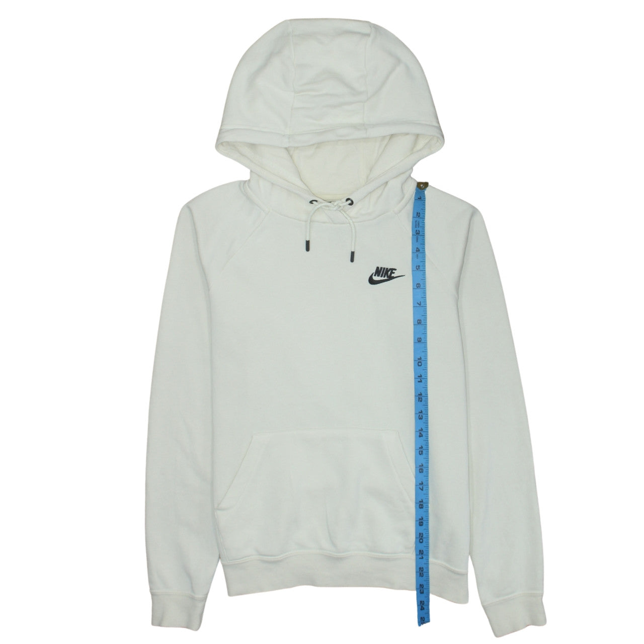 Nike Womens White XS Pullover Hoodie Lightweight Cotton Blend