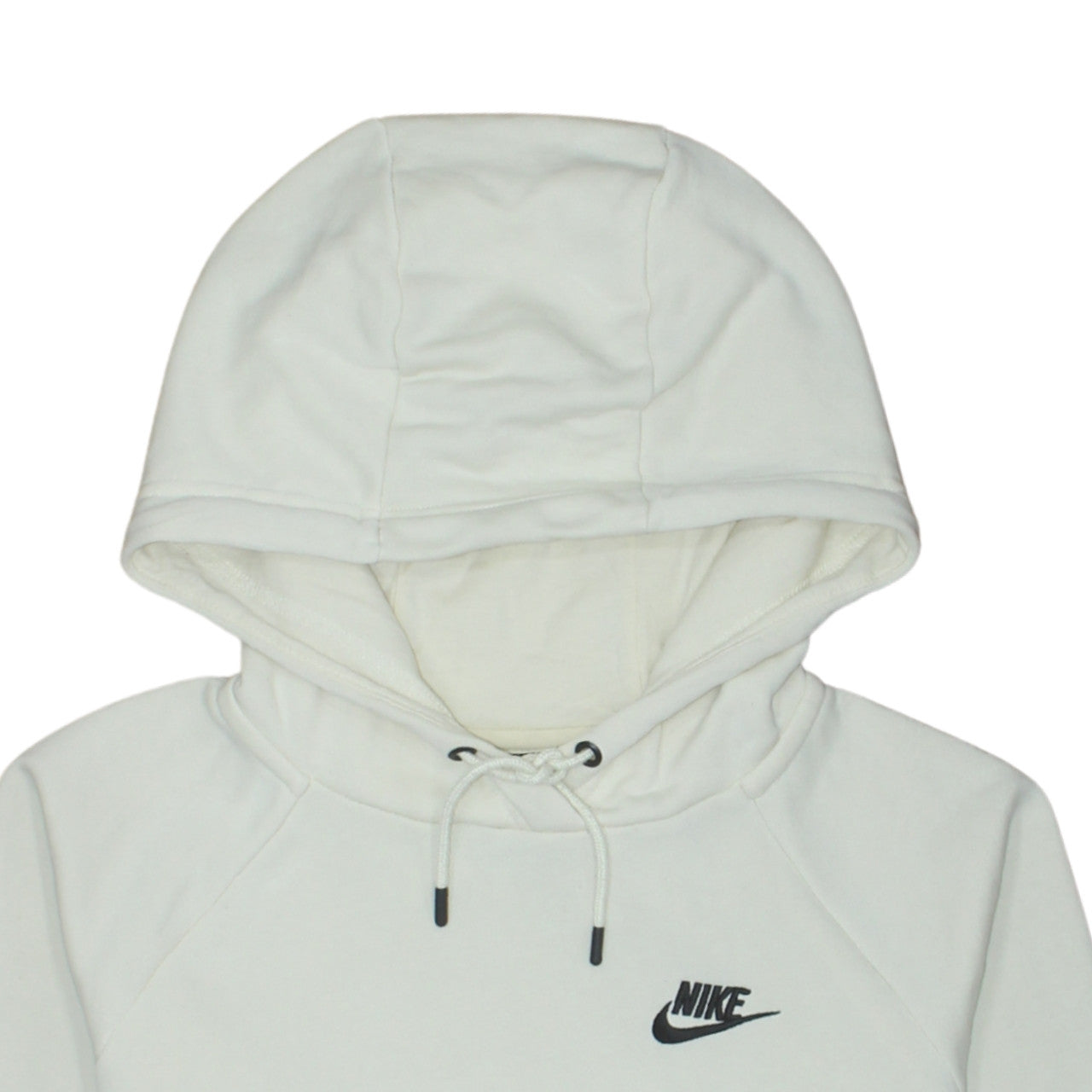 Nike Womens White XS Pullover Hoodie Lightweight Cotton Blend