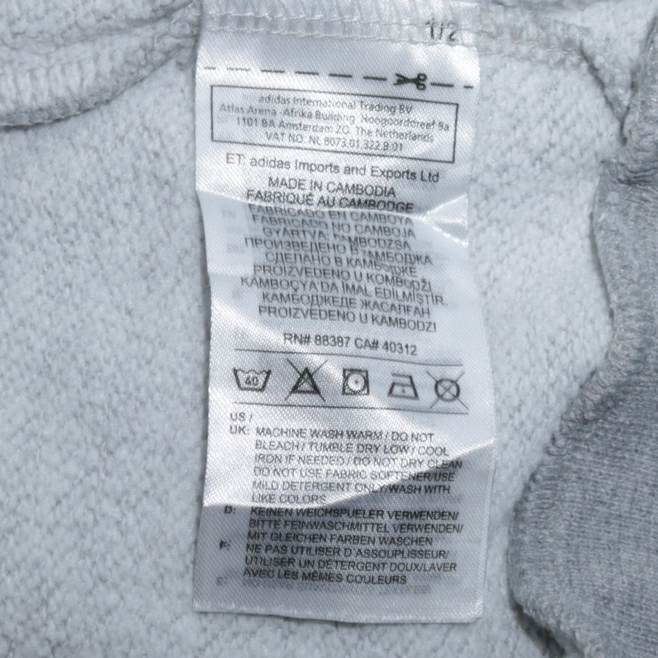 Adidas Women Grey & Lilac 3-Stripes Crew Neck Pullover Sweatshirt UK 6