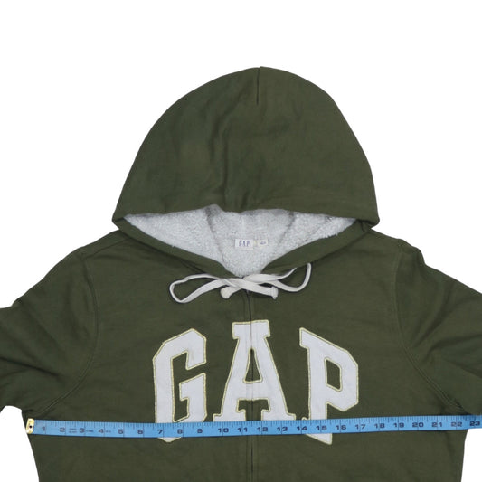GAP Women Green Hooded Full Zip Sherpa Lined Hoodie XL