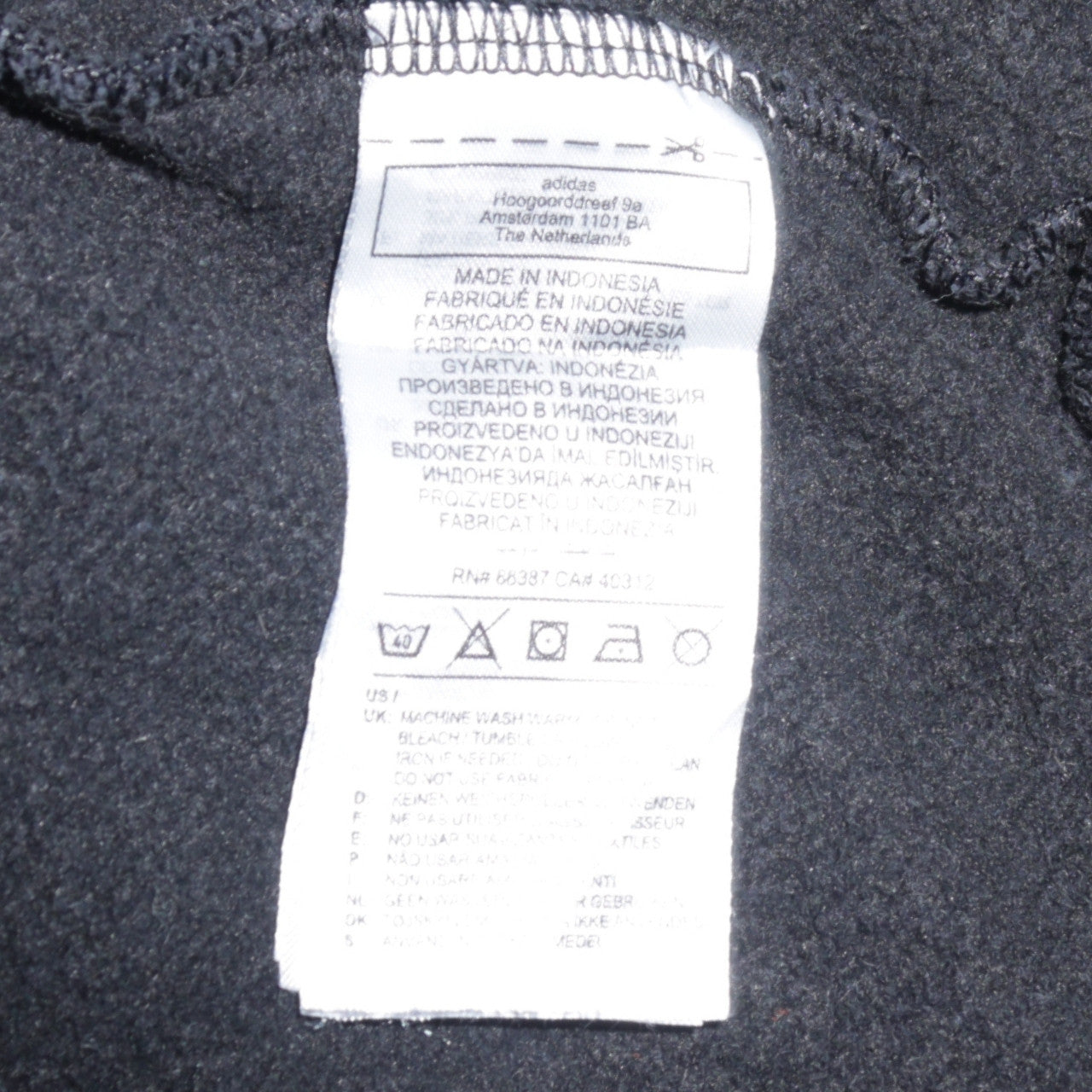 Adidas Men's Black XL Pullover Sweatshirt Crew Neck Fleece Sports Top
