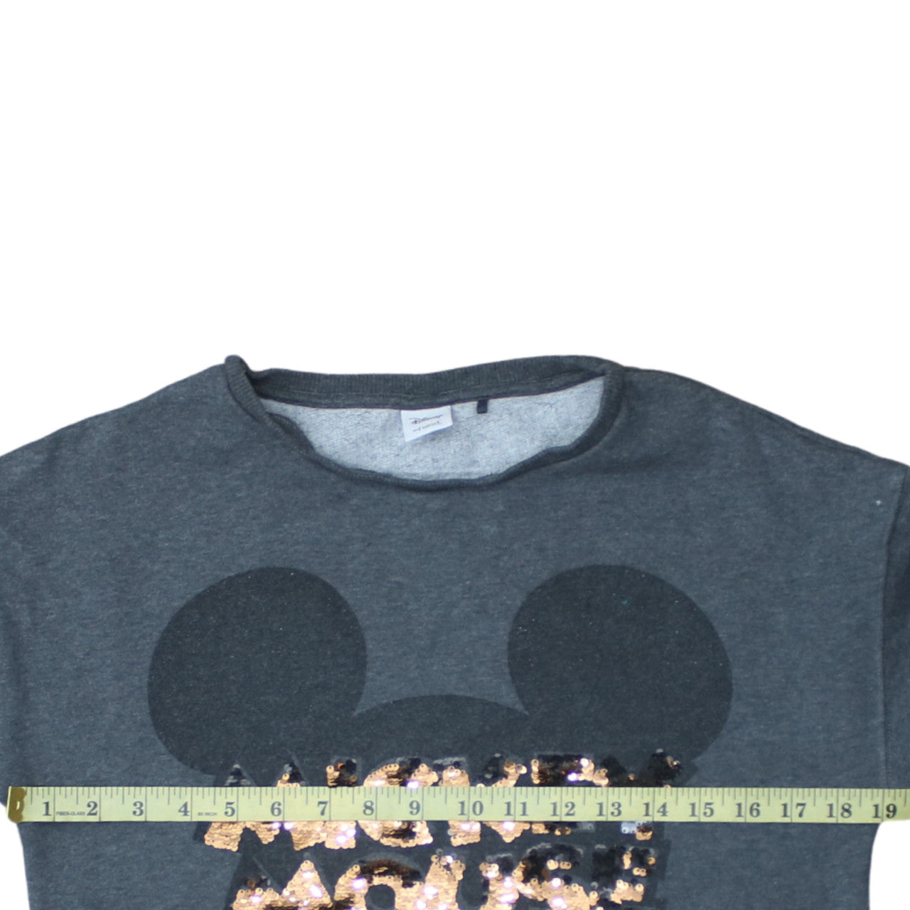 Next Disney Girls Grey Sequin Mickey Mouse Pullover Sweatshirt 15 Years