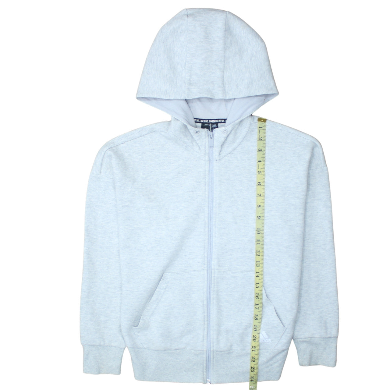 Adidas Women’s Grey Full Zip Hoodie Small Sportswear