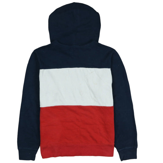 Champion Womens Navy Red Colourblock Hoodie Size L Pullover Casual