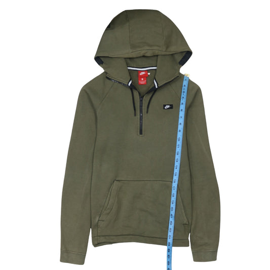 Nike Men's Green 1/2 Zip Hoodie Size S Regular Fit Fleece
