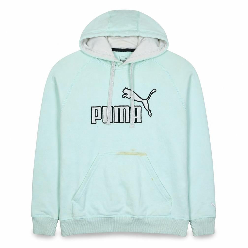 Puma Women’s Mint Green Hoodie Size 12 Pullover Logo Sweatshirt