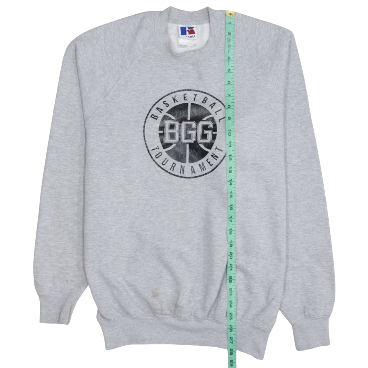 Russell Mens Grey Basketball Tournament Graphic Sweatshirt L