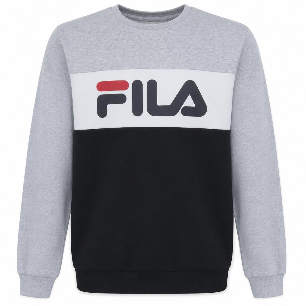 Fila Boys Grey Colourblock Crew Neck Sweatshirt 15-16 Years