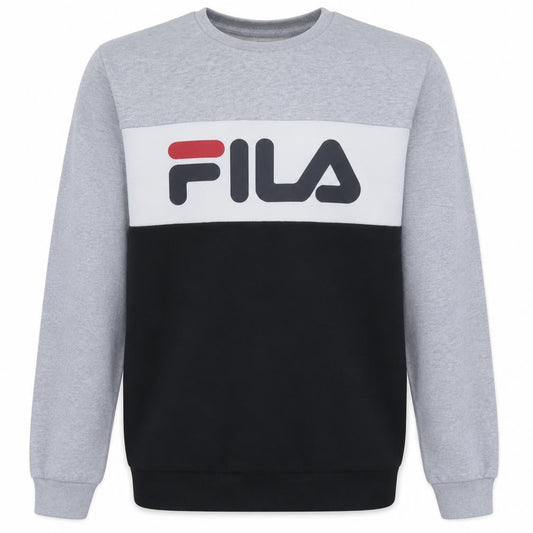 Fila Boys Grey Colourblock Crew Neck Sweatshirt 15-16 Years