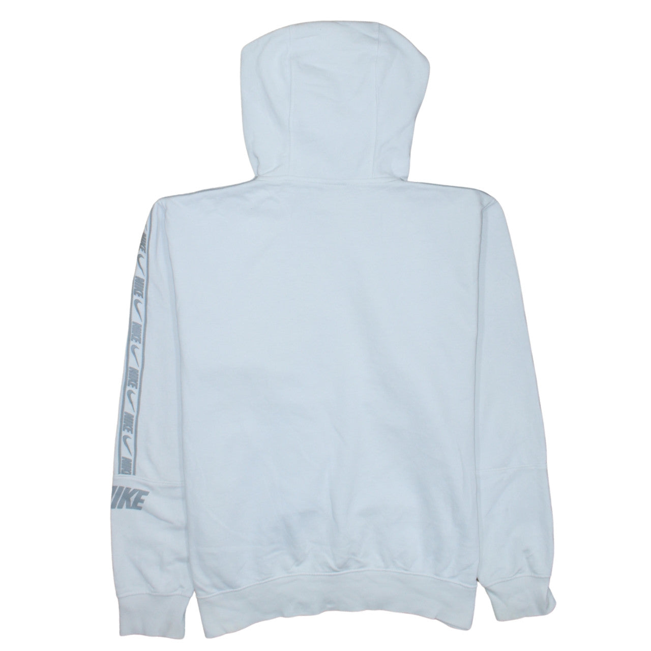 Nike Men's White Pullover Hoodie M Classic Fit Logo Fleece