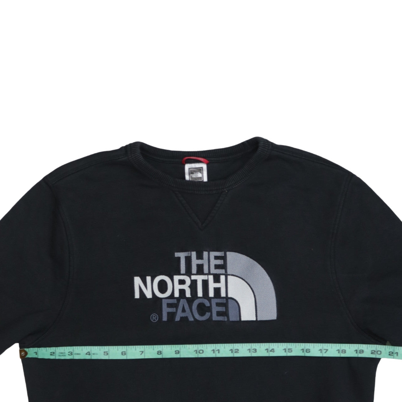 The North Face Men's Black Embroidered Logo Crew Neck Sweatshirt M