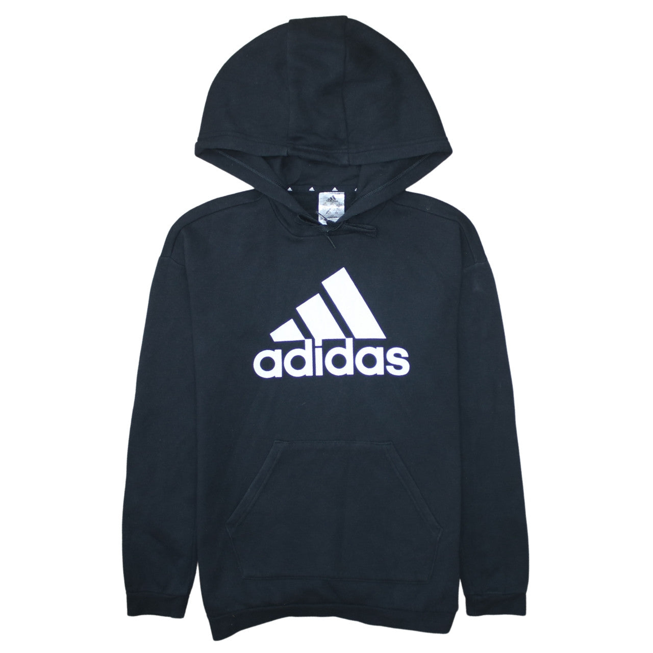 Adidas Womens Black 2XS Pullover Logo Hoodie Sweatshirt