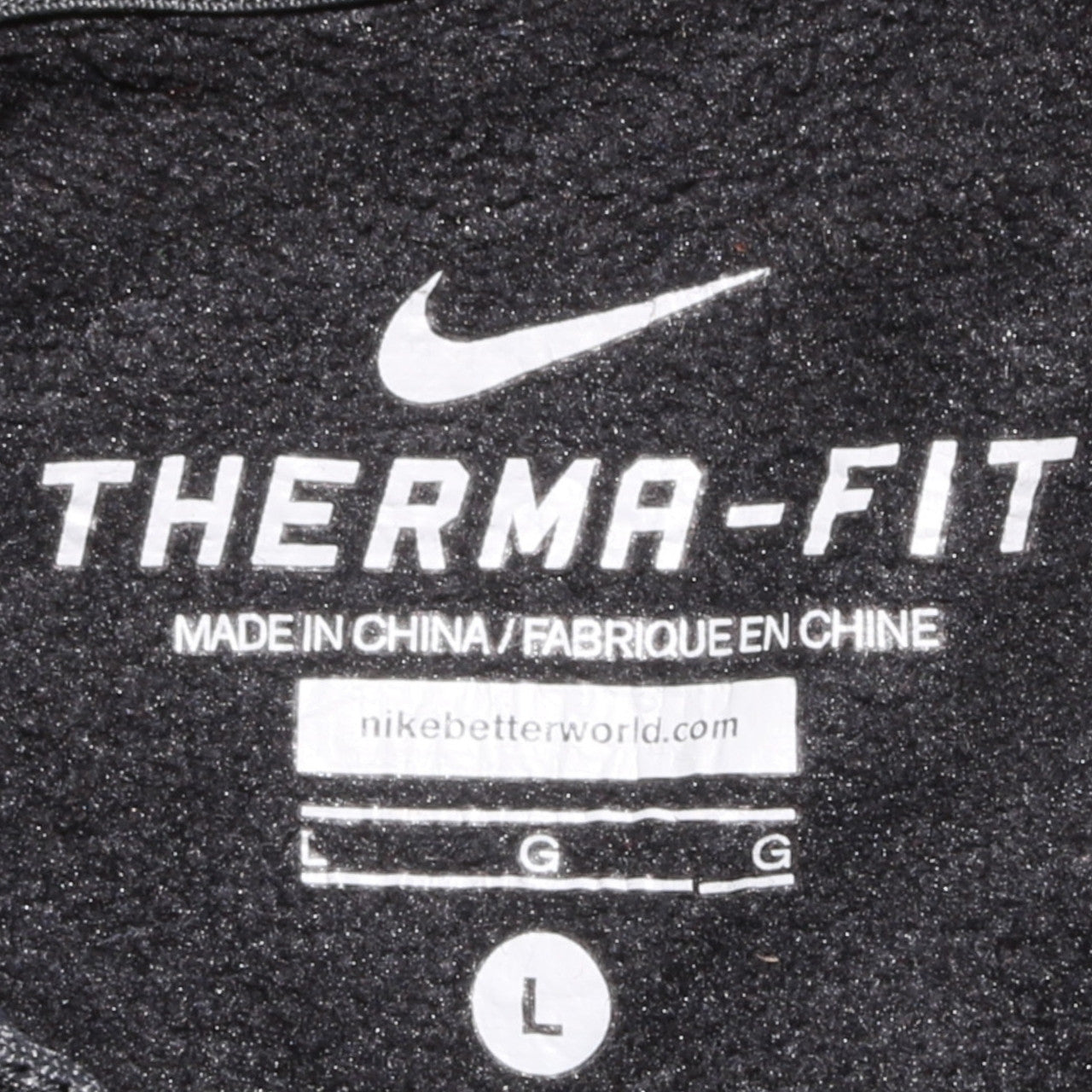 Nike Boys Black Therma-Fit Pullover Hoodie L Regular Fleece Sportswear