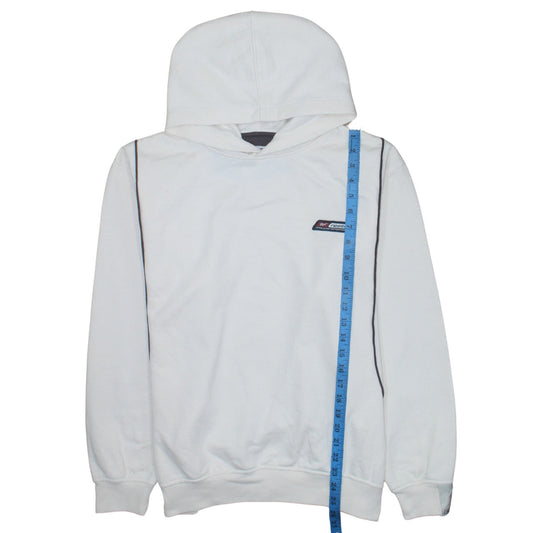 Reebok Men's White Pullover Hoodie Small Athletic Logo Sweatshirt