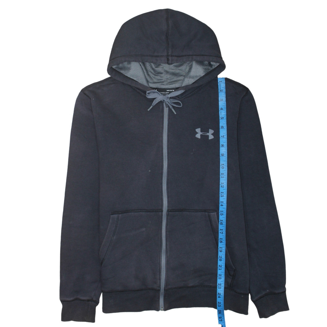 Under Armour Mens Black Full Zip Hoodie Medium ColdGear Fitted