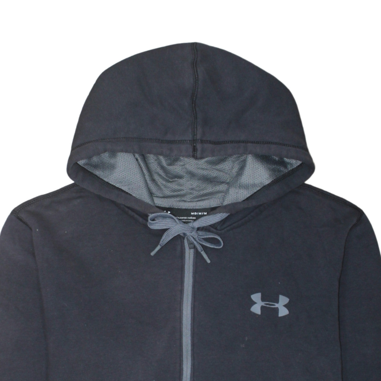 Under Armour Mens Black Full Zip Hoodie Medium ColdGear Fitted