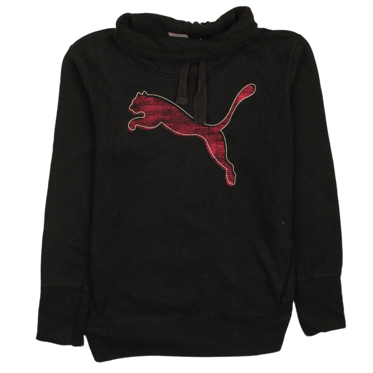 Puma Womens Black Size 12 Pullover Hoodie Sweatshirt