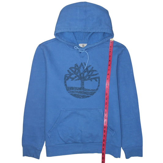 Timberland Men's Blue Pullover Hoodie Regular Fit M Graphic Logo