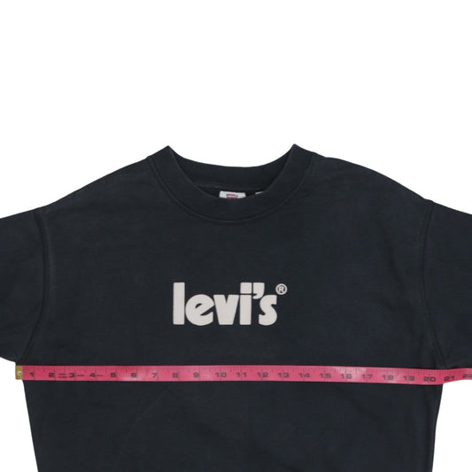 Levi's Mens Black XS Graphic Logo Crew Neck Sweatshirt