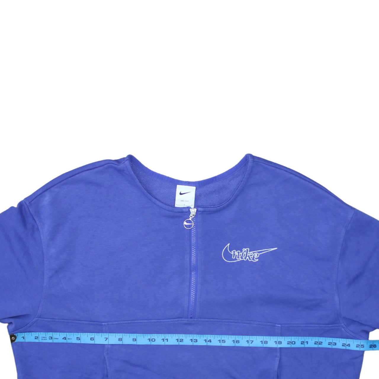 Nike Women Blue Dri-Fit 1/2 Zip Pullover Sweatshirt Size L