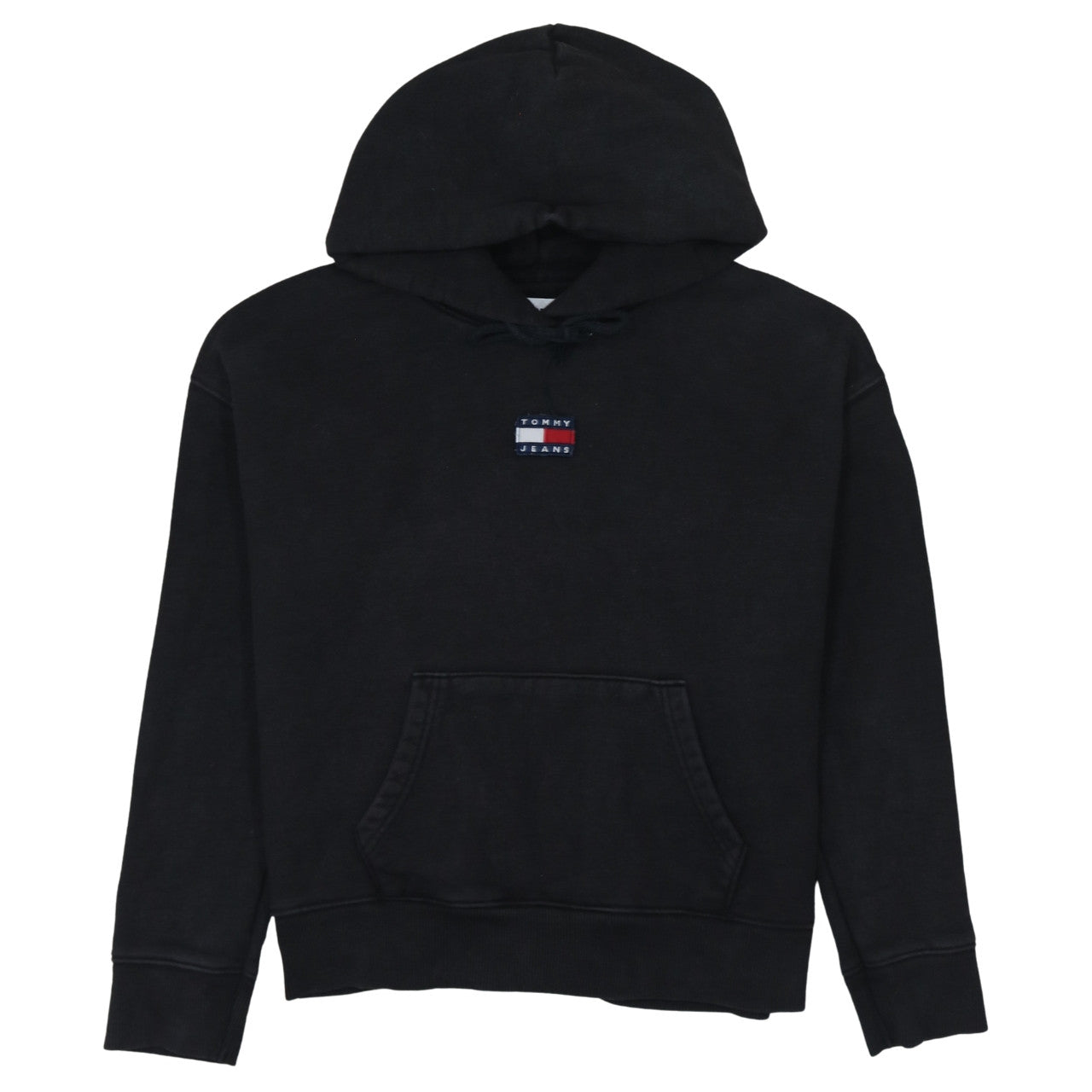 Tommy Jeans Women's Black Cotton Pullover Hoodie Size M