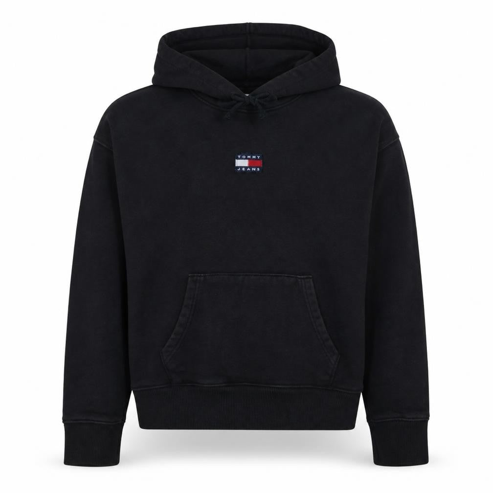 Tommy Jeans Women's Black Cotton Pullover Hoodie Size M