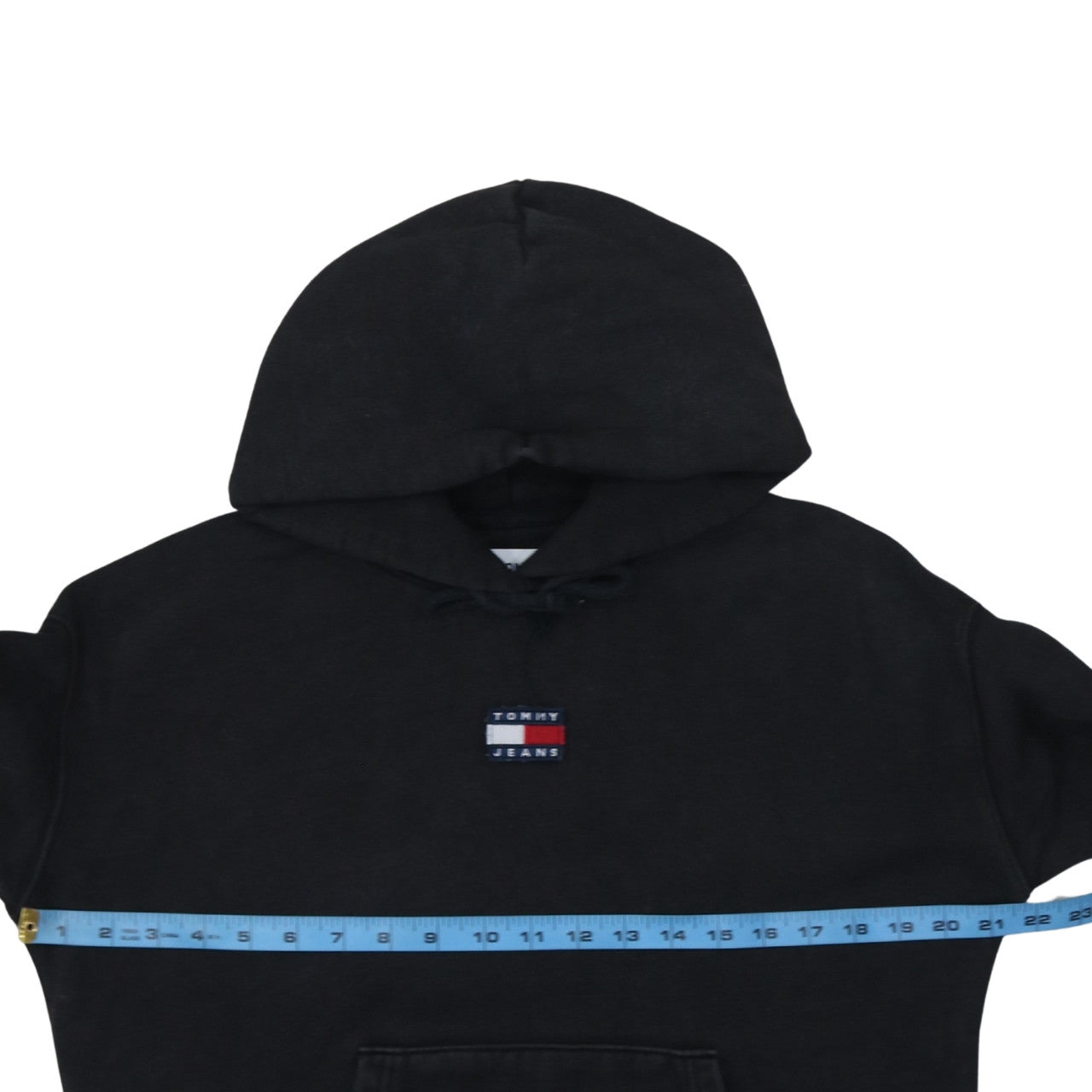Tommy Jeans Women's Black Cotton Pullover Hoodie Size M